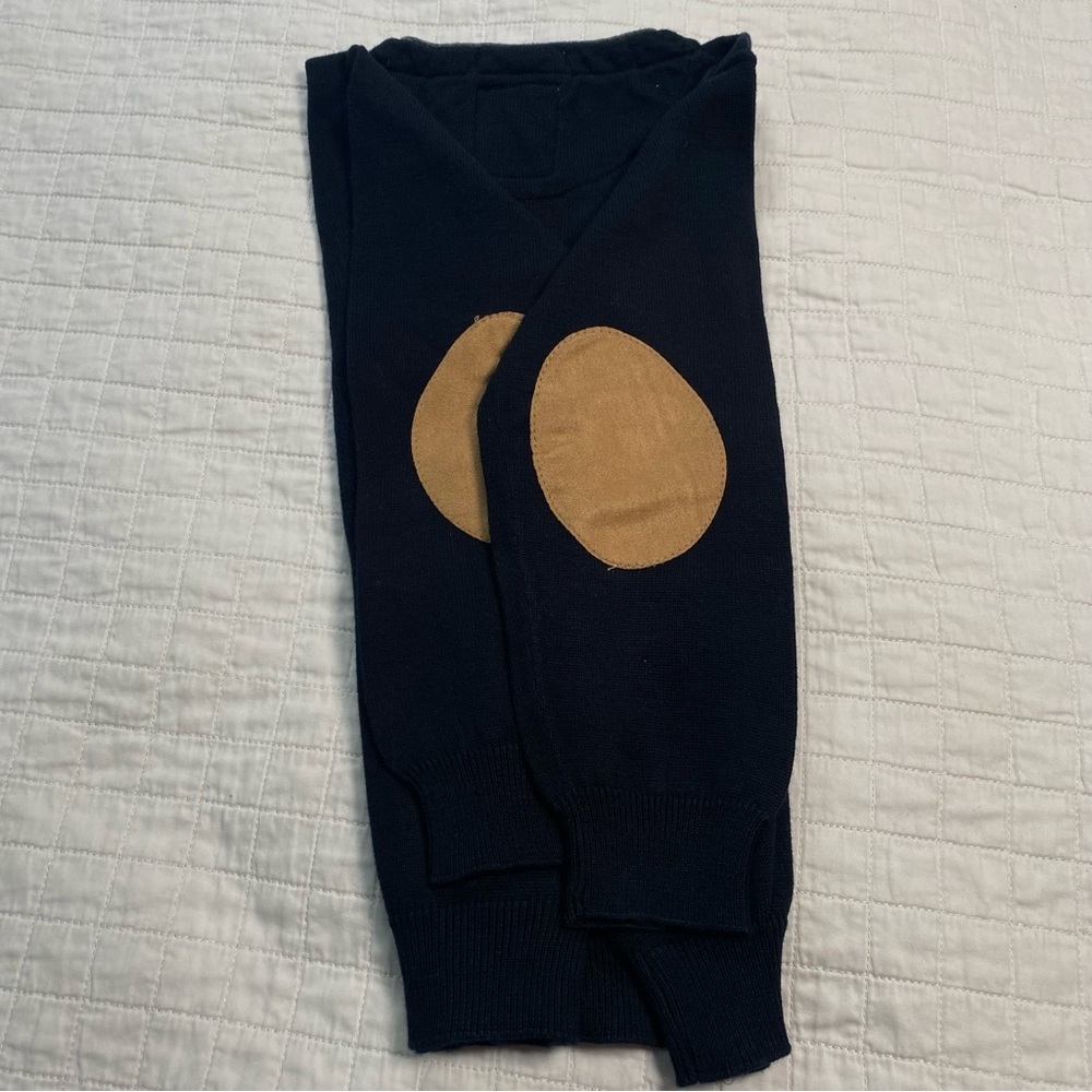 Zara Kids Knitwear Black Cardigan Sweater with Elbow Patches size 3-4 - Picture 6 of 9